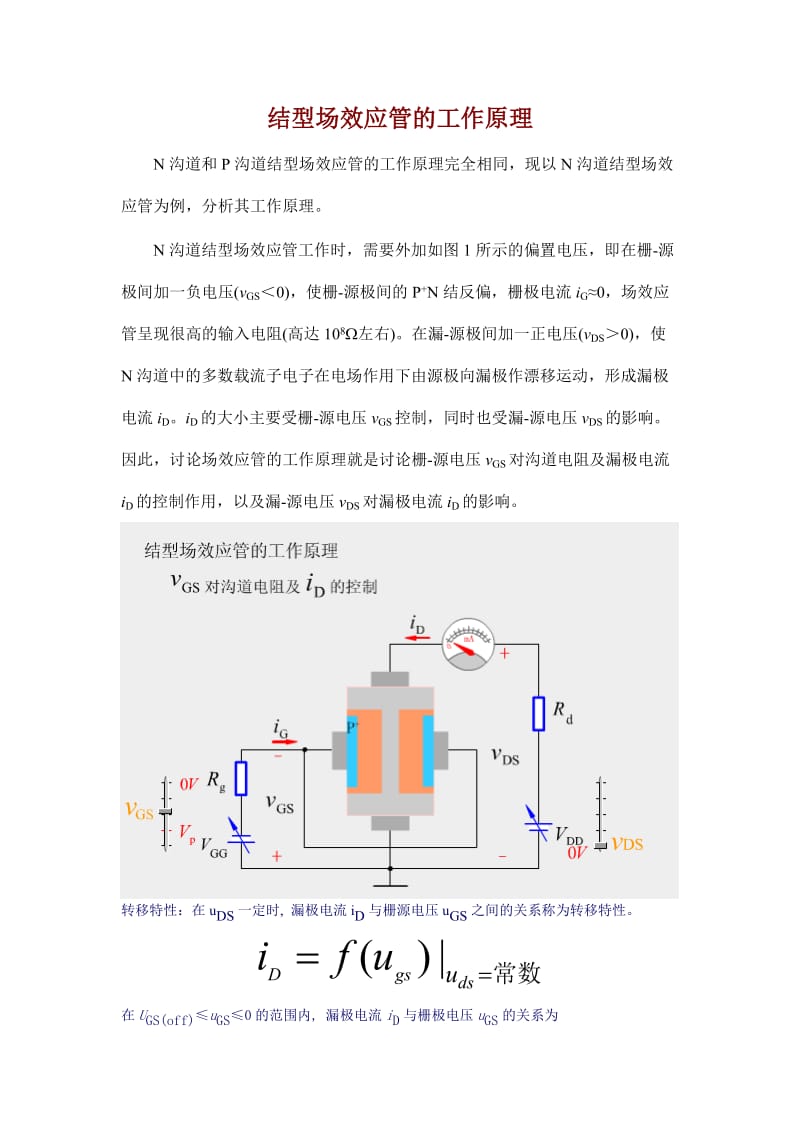 场效应管(FET)的工作原理总结.doc_第1页