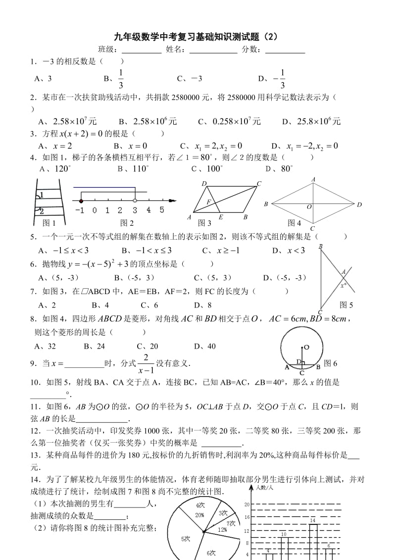 中考复习数学基础测试题.doc_第1页