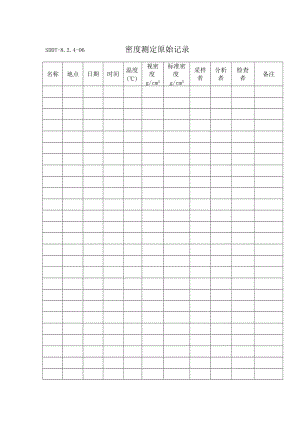 密度測定原始記錄報(bào)告單.doc