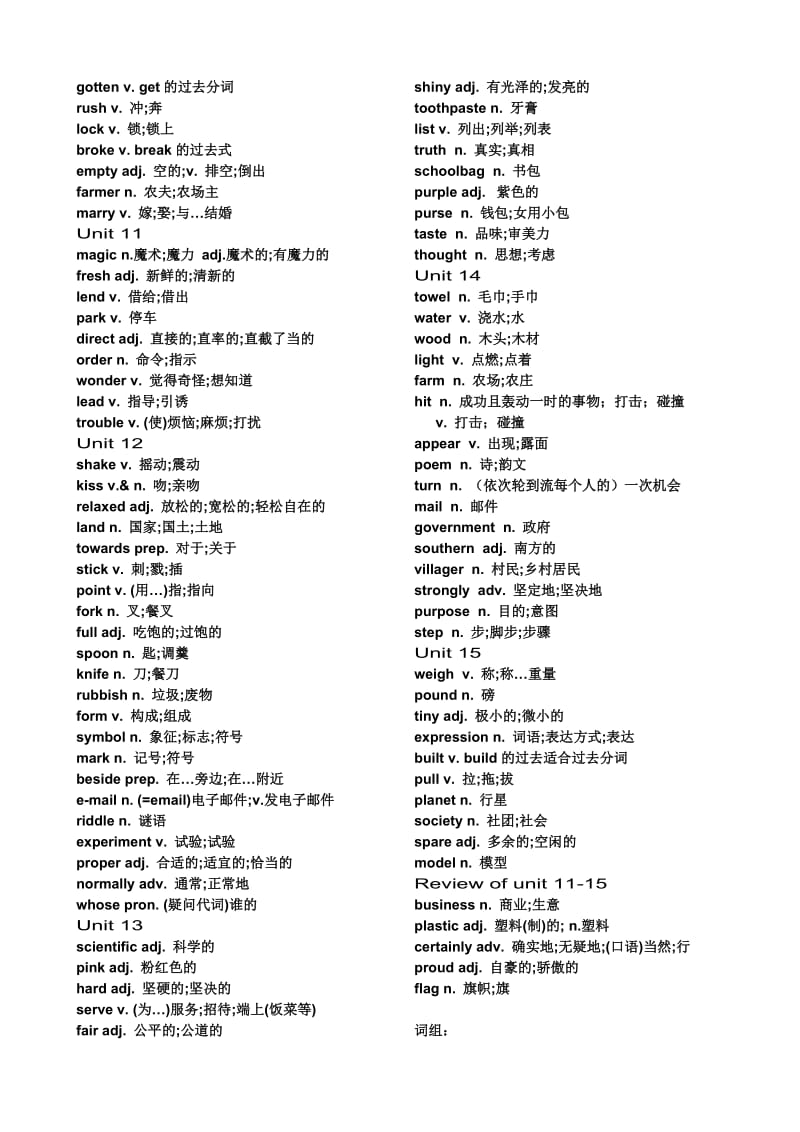 人教新目标九年级单词一览黑体字.doc_第3页