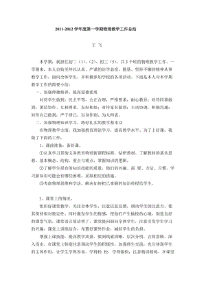 2011-12个人工作总结王飞.doc