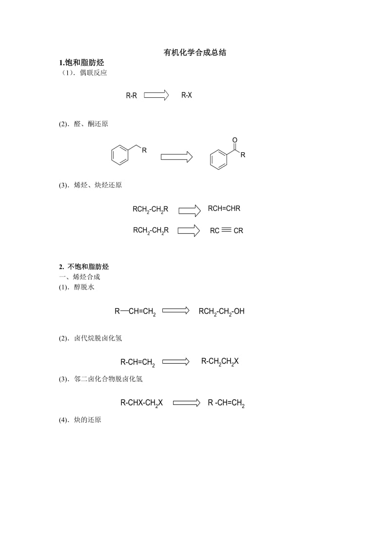 有机化学合成总结.doc_第1页