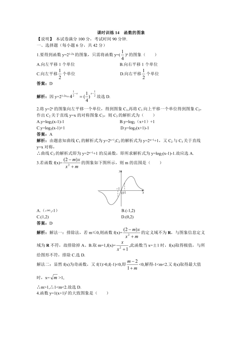 2011届高考数学函数的图象.doc_第1页