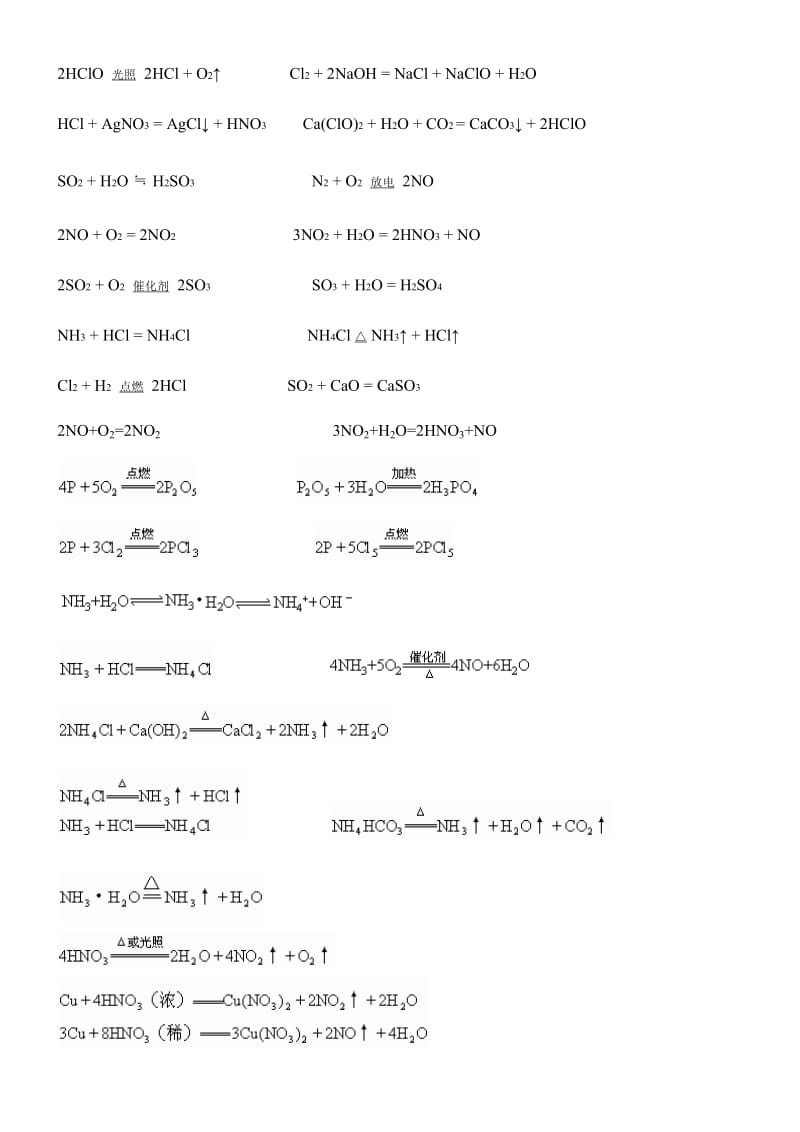 高一化学方程式总结.doc_第2页