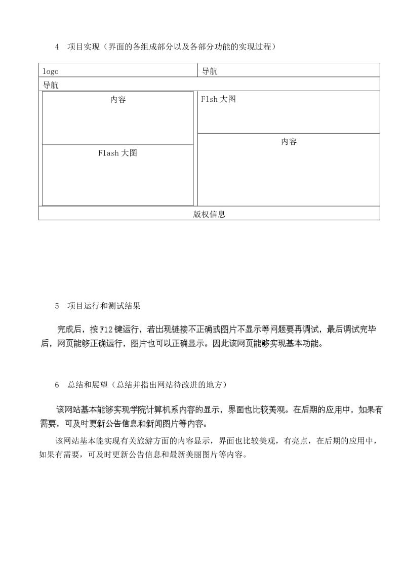 王丁丁计应091综合设计《网页设计与制作》实训报告.doc_第3页