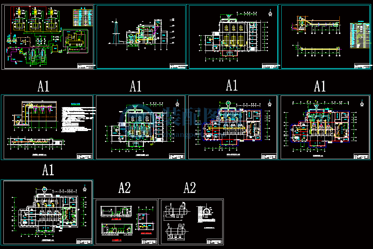 15萬平米采暖鍋爐房工藝設計CAD圖紙