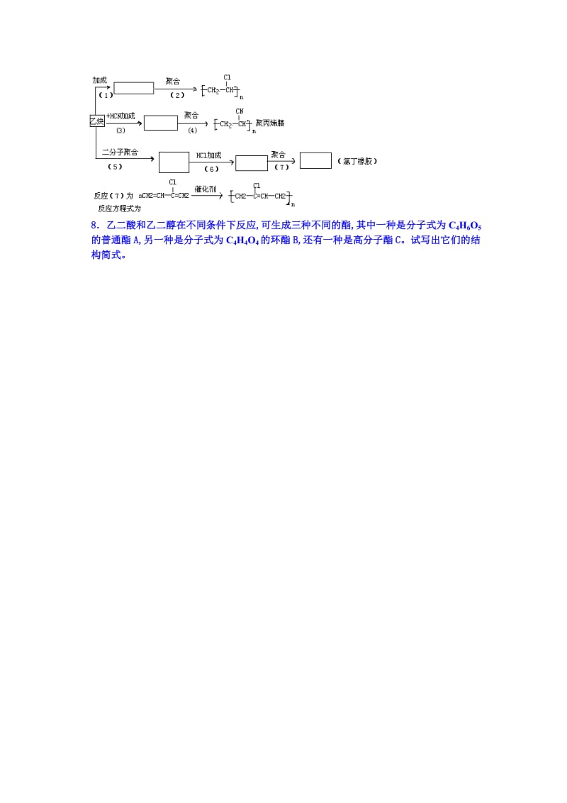 江苏省苏教版高中化学学案 必修2 3.32有机高分子的合成.doc_第2页