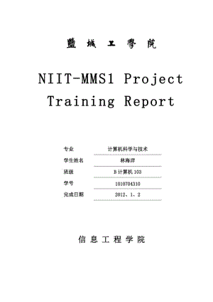 NIIT1Project報告格式資源管理器.doc