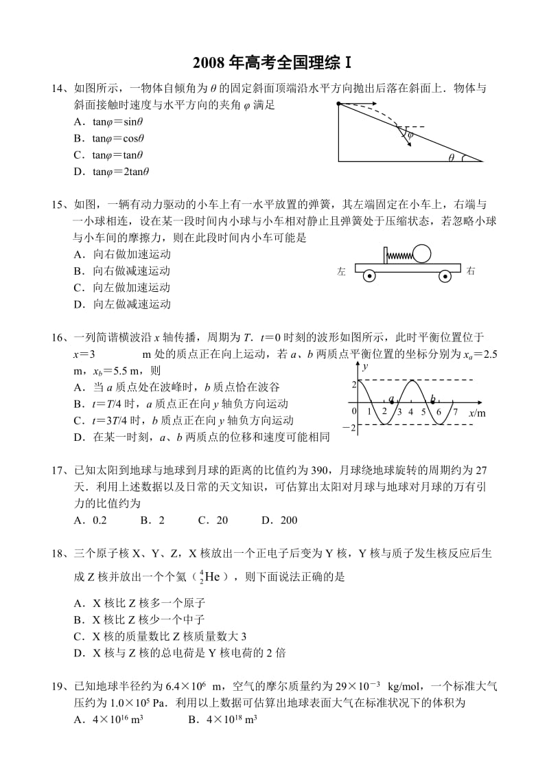 《高考全国理综》word版.doc_第1页