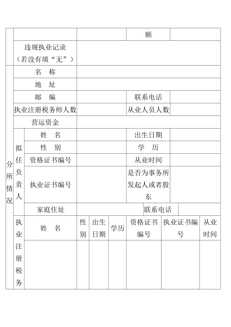 有限责任税务师事务所设立分所申请报告.doc_第3页