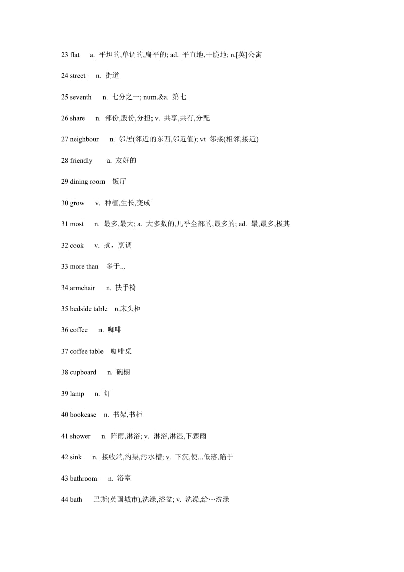 七年级下册英语单词.doc_第2页