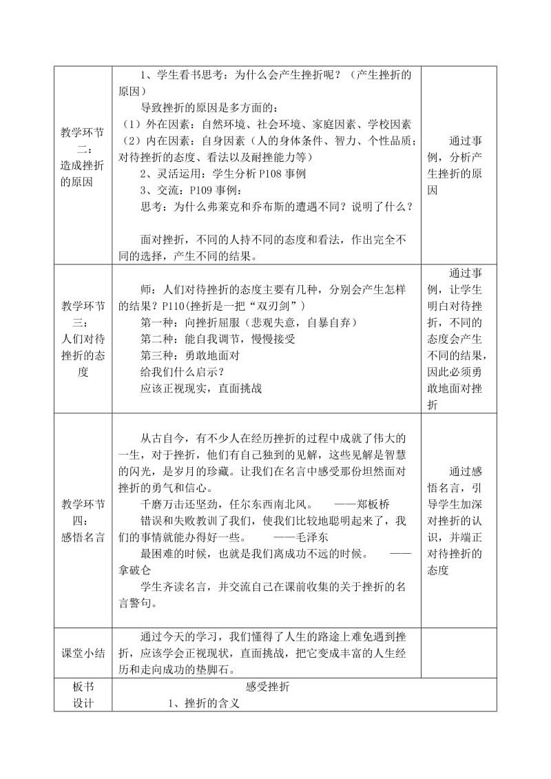 教科版八上四单元顺境与逆境感受挫折.doc_第2页