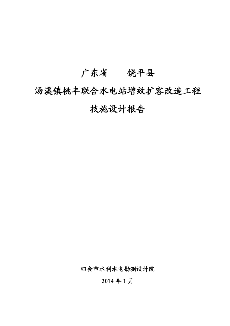 桃丰联合水电站增效扩容改造工程技施设计报告书.doc_第1页