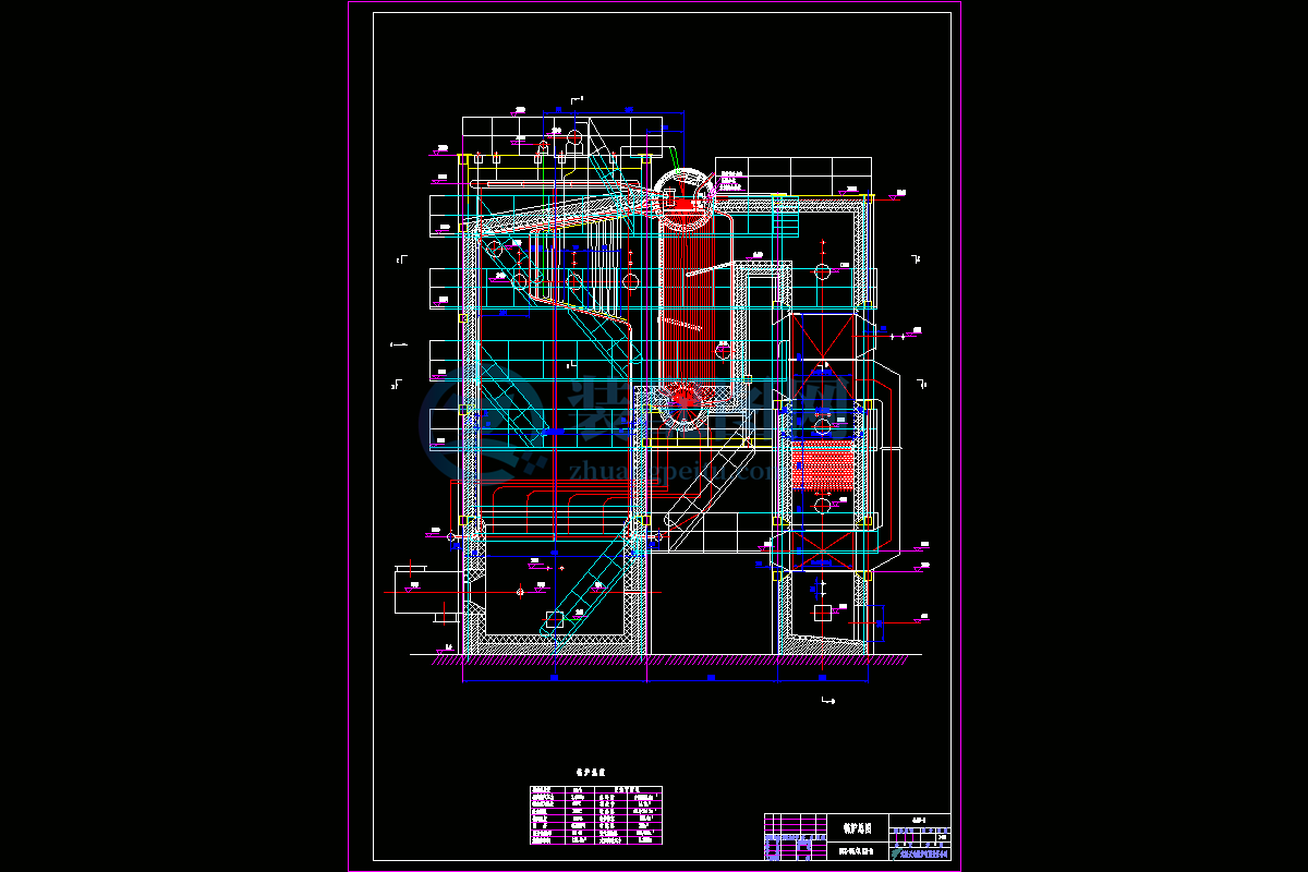 鍋爐總圖CAD圖紙