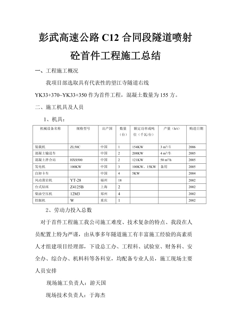 首件隧道喷射砼总结.doc_第1页