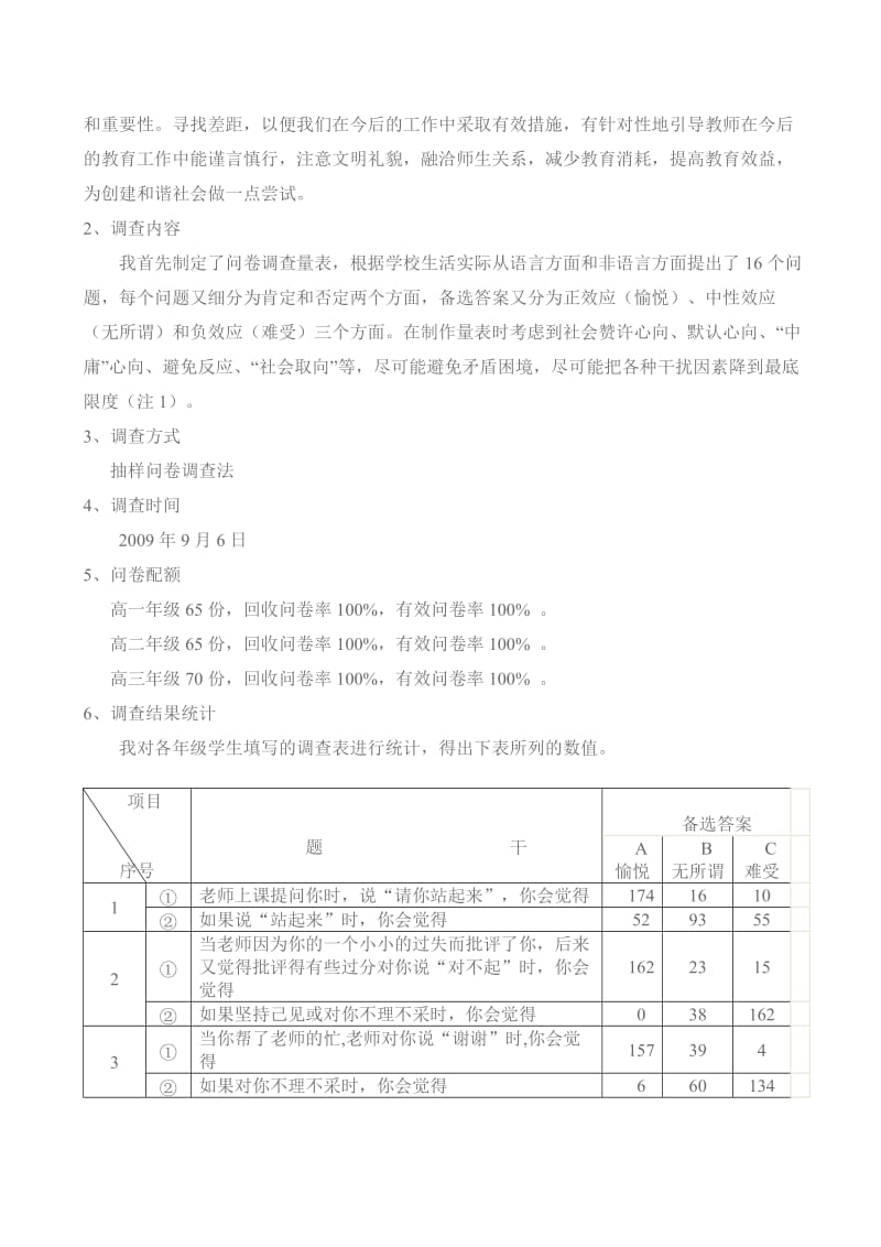 教师礼仪对学生人格的影响调查报告.doc_第2页