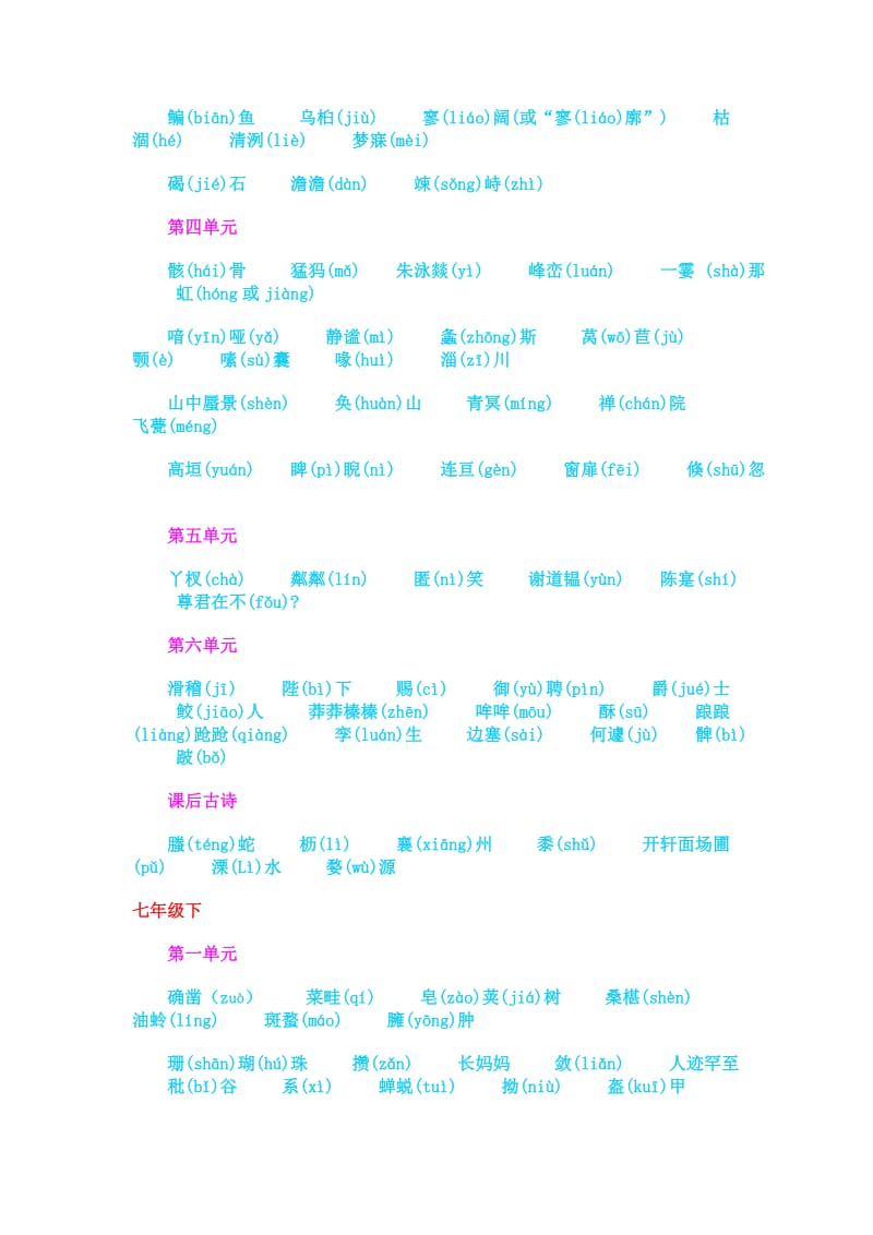 初中语文生字词大全.doc_第2页