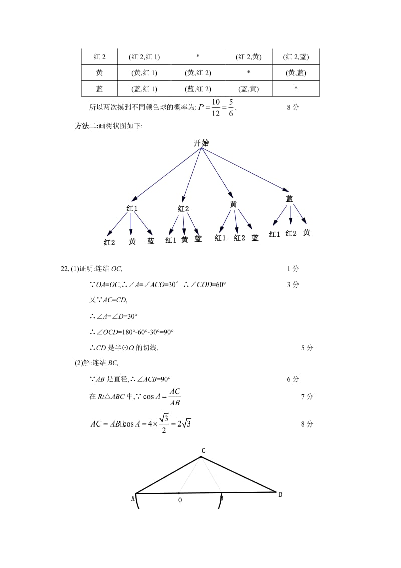 广东省韶关市初中毕业生学业考试数学试题答案讲义.doc_第3页