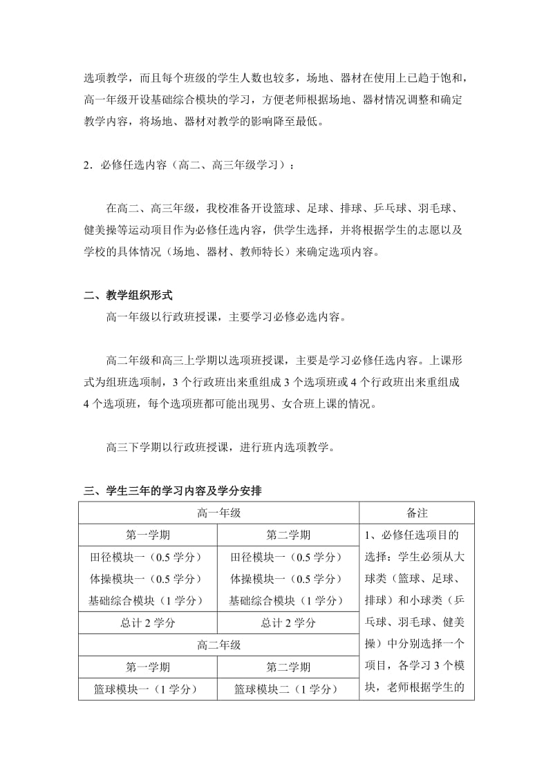 高中体育模块计划.doc_第2页