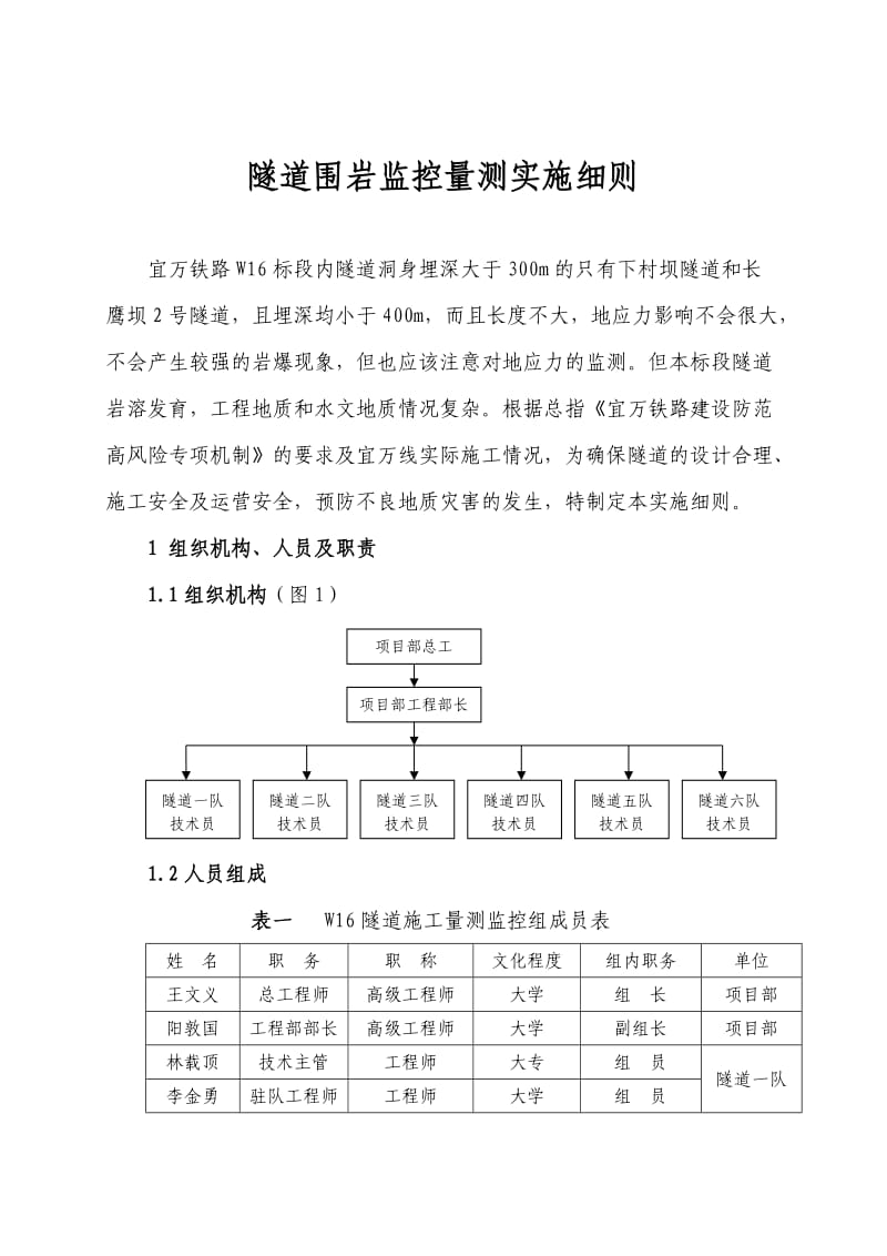 隧道围岩监控量测实施细则.doc_第1页