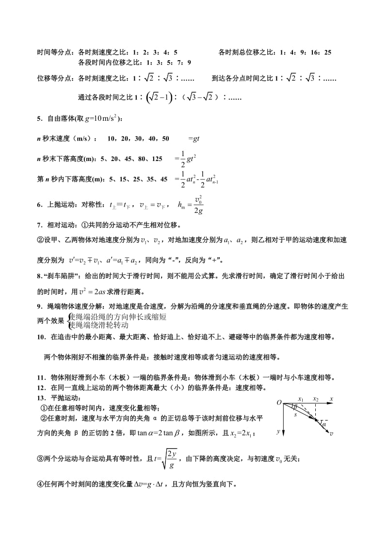 高中物理重要结论和模型整理.doc_第3页