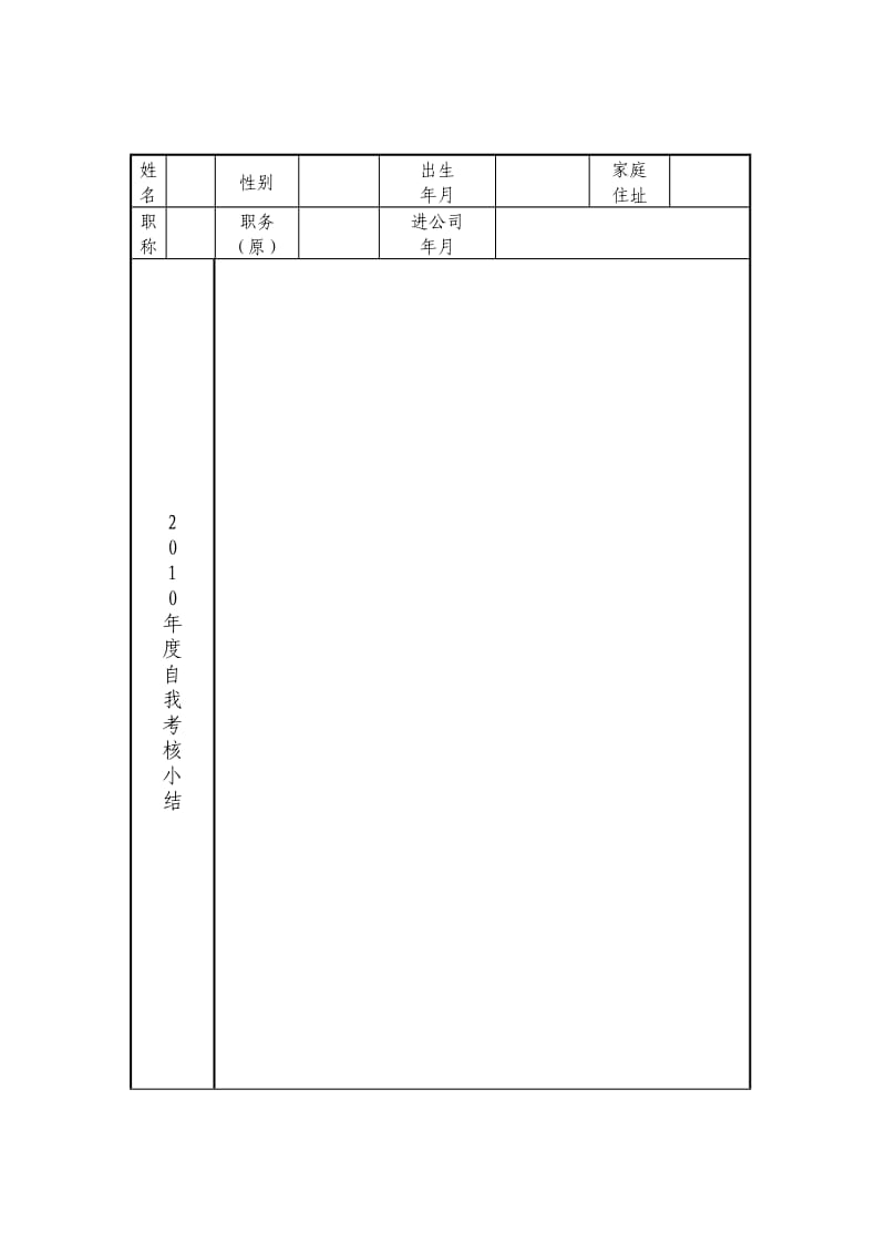 2010年度员工自评总结表.doc_第2页