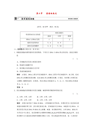 2013-2014高中生物 3.2.2 基因的表達(dá)規(guī)范訓(xùn)練 中圖版必修.doc