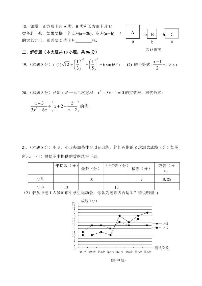 宿迁市钟吾初级中学中考第二次模拟考试试卷.doc_第3页