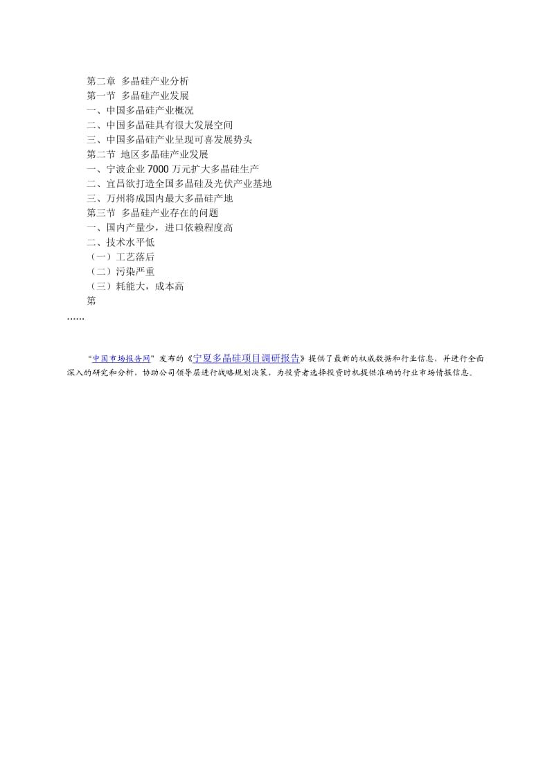 宁夏多晶硅项目调研报告.doc_第2页