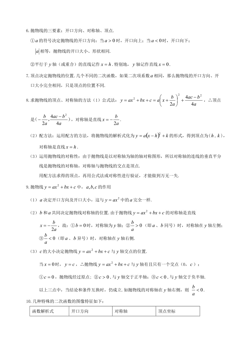 中学初中数学二次函数知识点汇总.doc_第2页