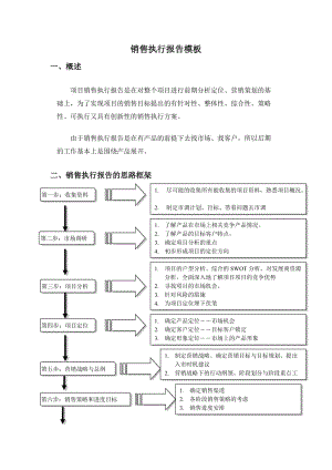 銷售執(zhí)行報告模板.doc