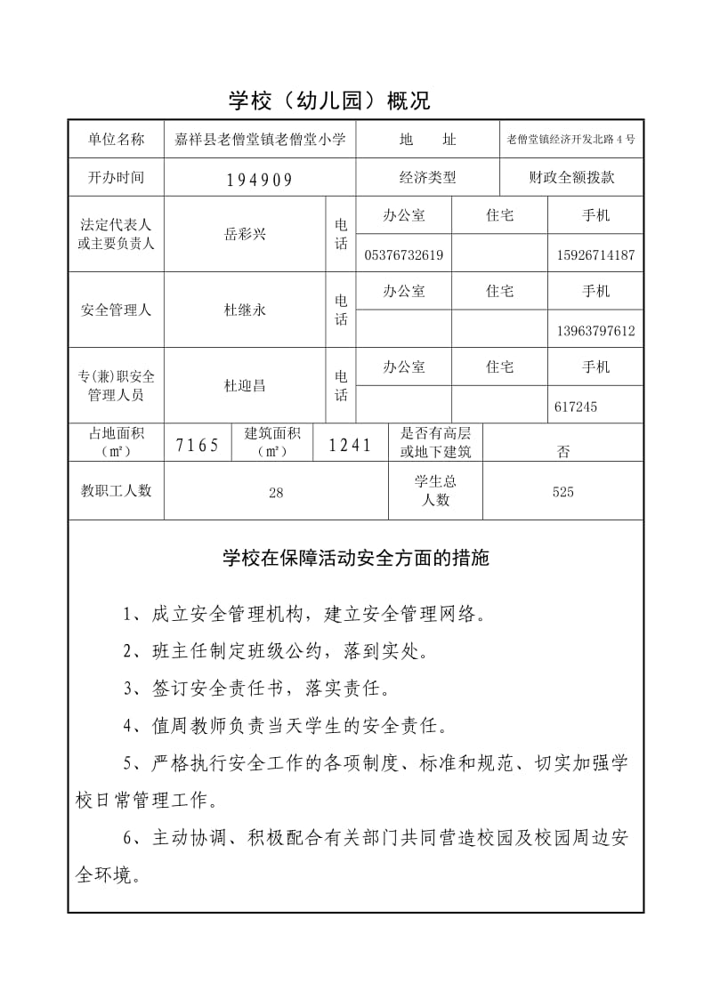 小学安全管理学校安全管理台帐样本.doc_第2页