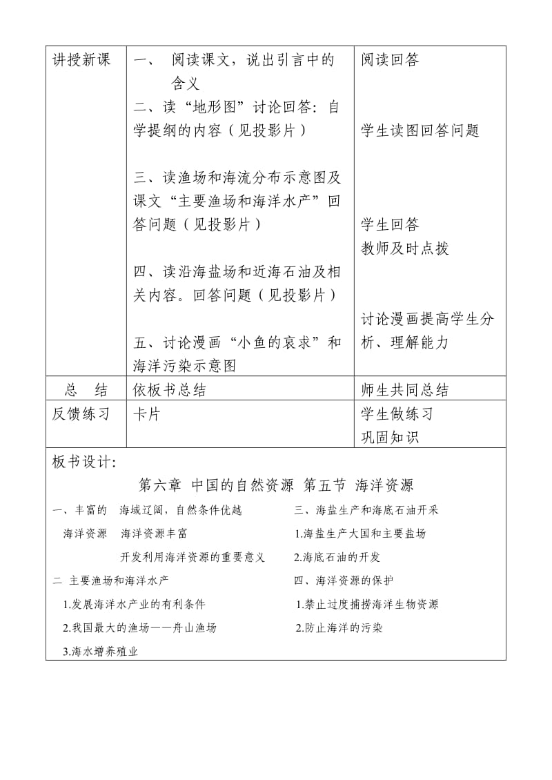 六章中国的自然资源-海洋资源中学地理教学设计教案实录精选.doc_第2页