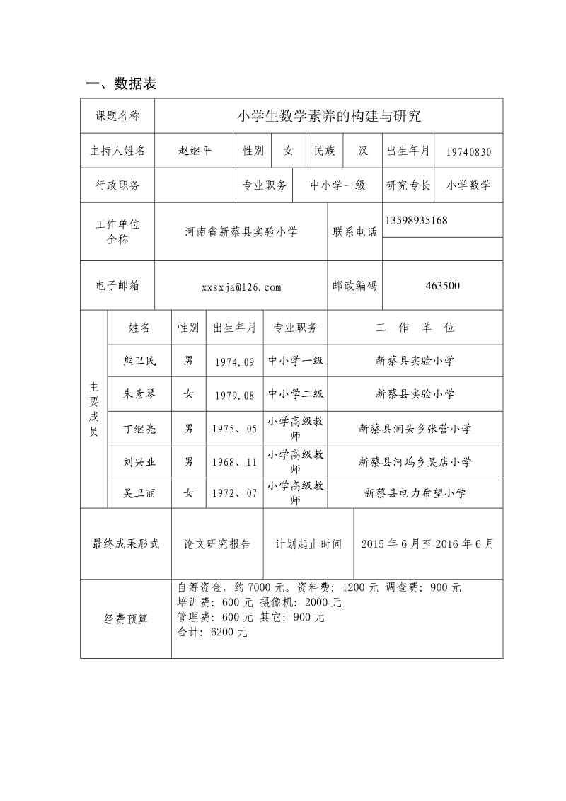 素养省课题-小学生数学素养的构建与研究立项申报书.doc_第3页