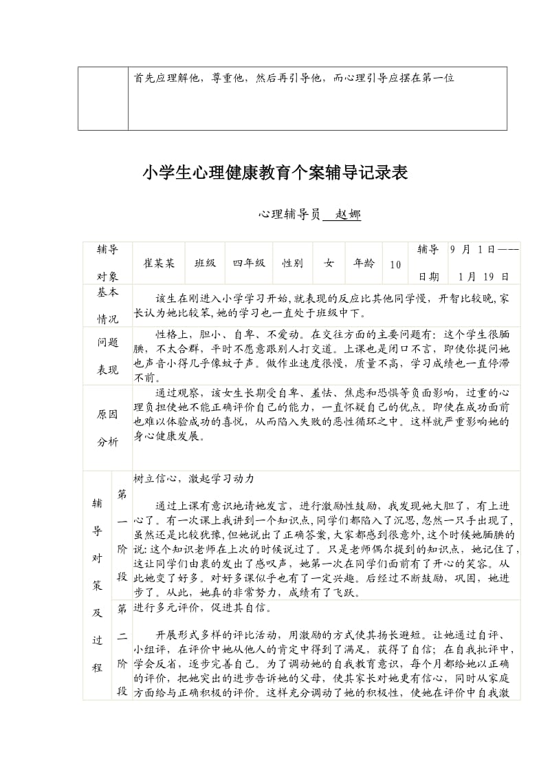 小学生心理健康教育个案辅导记录表.doc_第3页