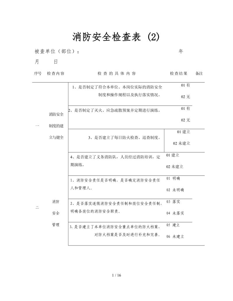 消防安全检查表 (2).doc_第1页