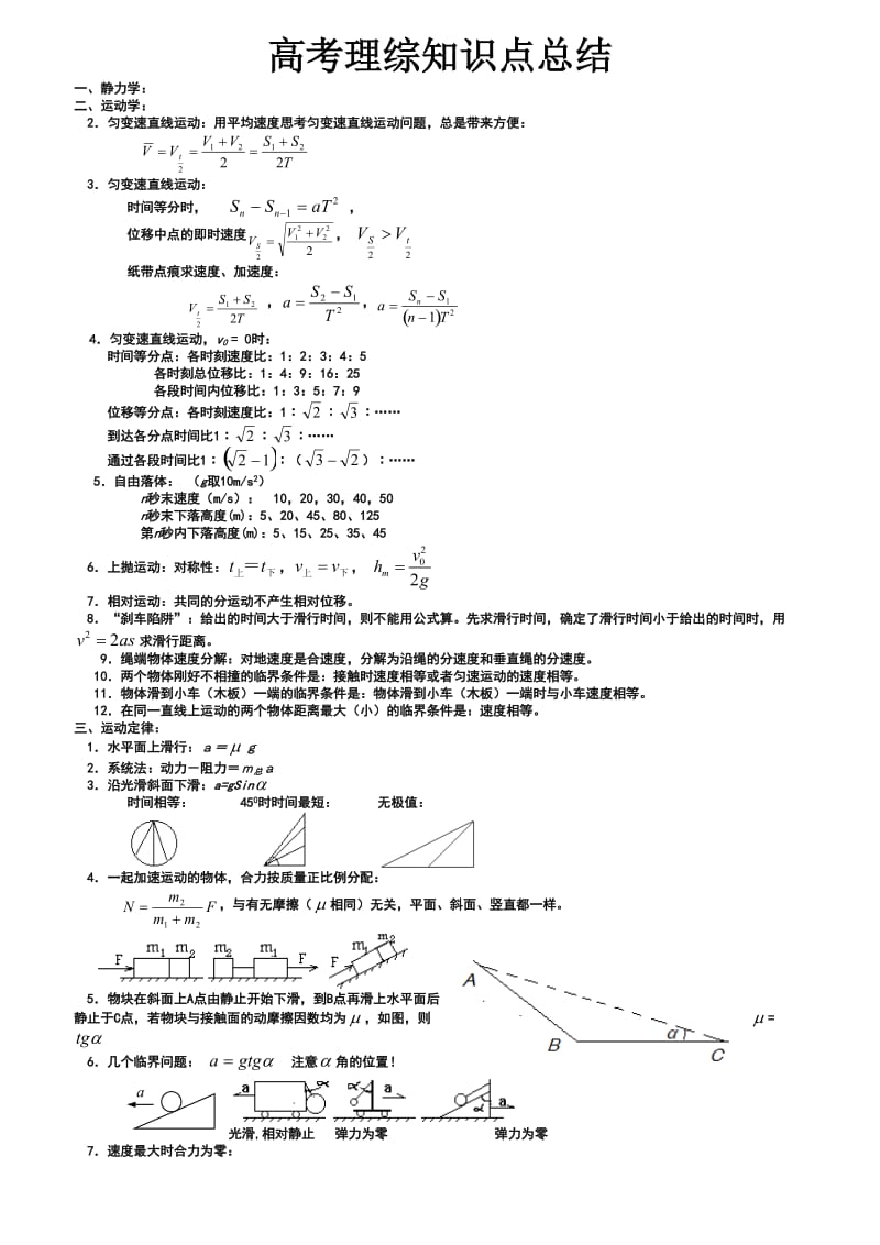 高考理综知识点总结.doc_第1页