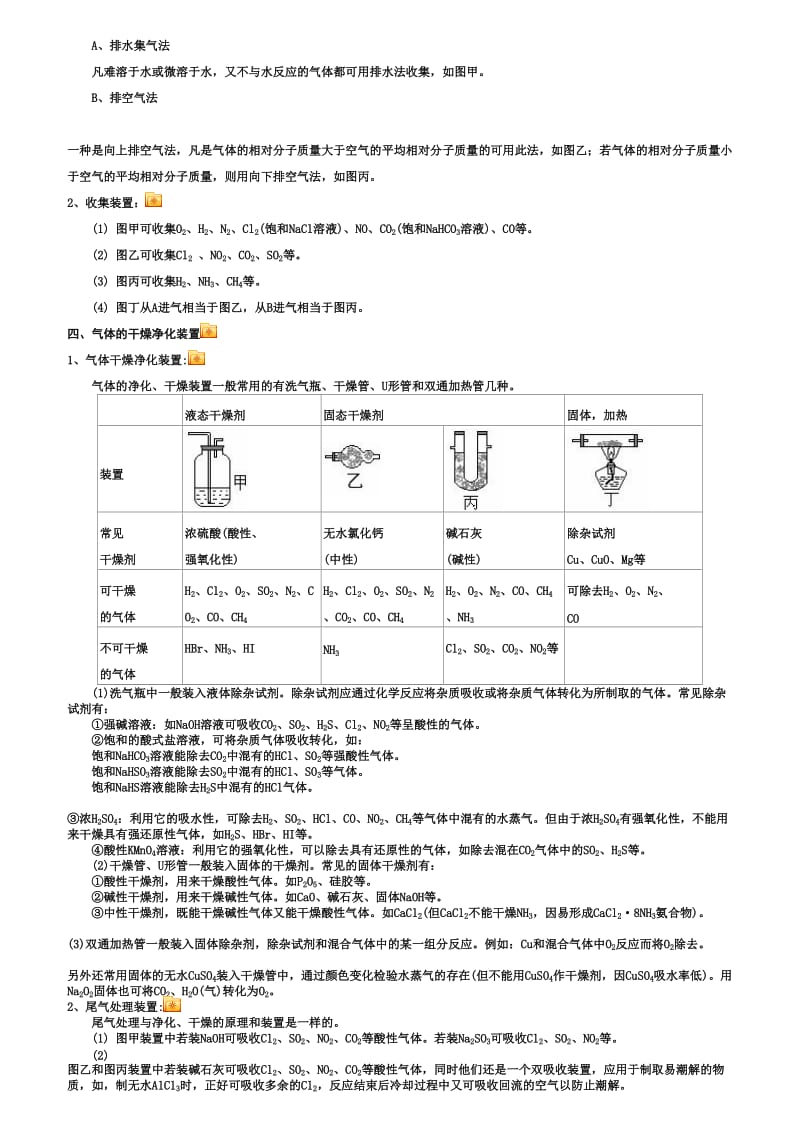 高考化学复习专题：常见气体的制备与收集.doc_第2页