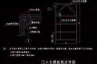 【施工組織】3.3.35門窗采用木模板安裝示意圖