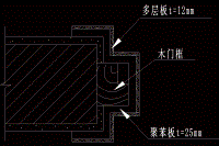 【施工組織】3.9.8抹灰時(shí)木門(mén)框保護(hù)示意圖