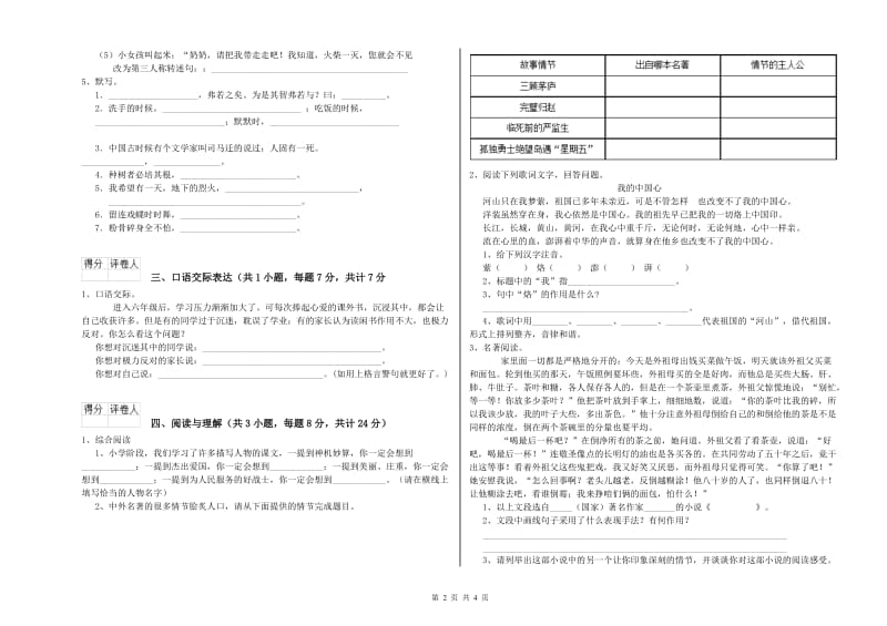 玉溪市重点小学小升初语文每周一练试题 附答案.doc_第2页