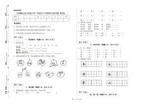 玉樹藏族自治州實驗小學(xué)一年級語文下學(xué)期期末考試試題 附答案.doc