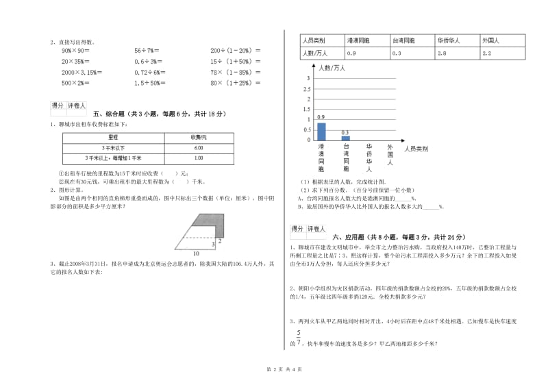 湖北省2020年小升初数学能力提升试题B卷 含答案.doc_第2页