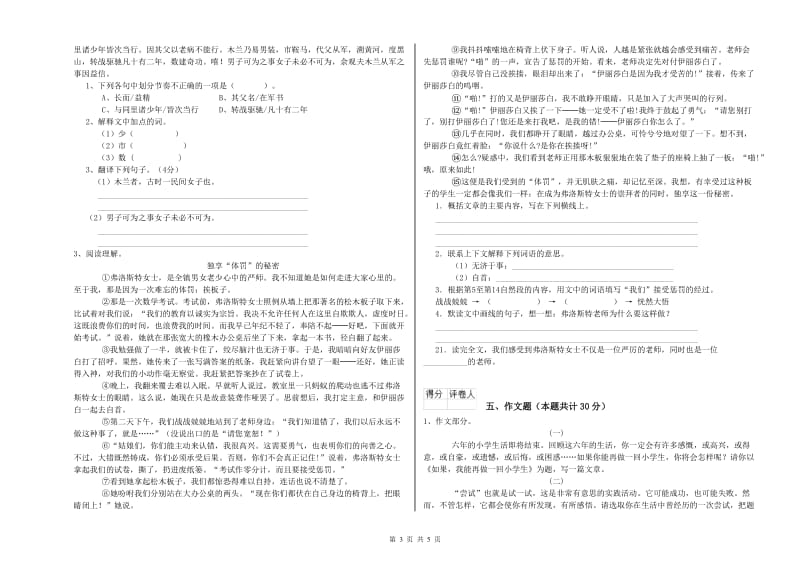 湛江市重点小学小升初语文每日一练试卷 附解析.doc_第3页