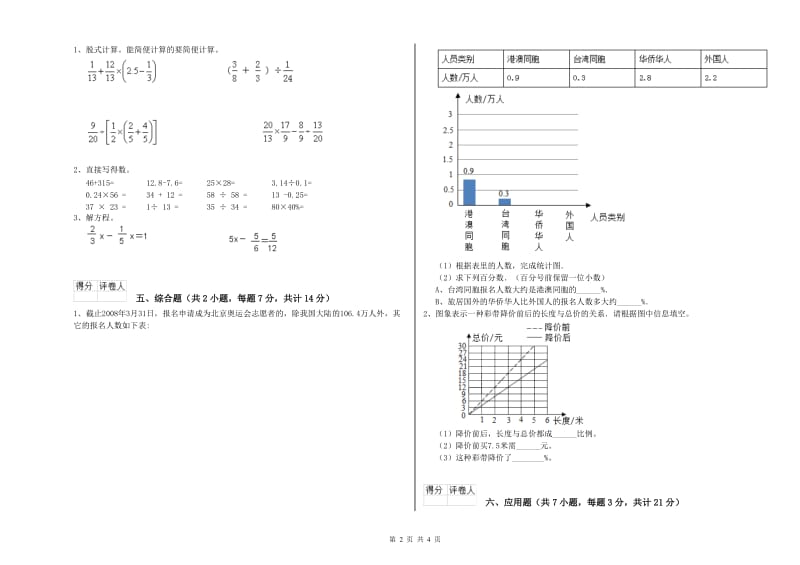 肇庆市实验小学六年级数学【上册】过关检测试题 附答案.doc_第2页