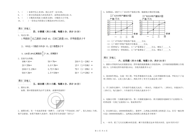 湖南省2019年小升初数学能力测试试题A卷 附解析.doc_第2页