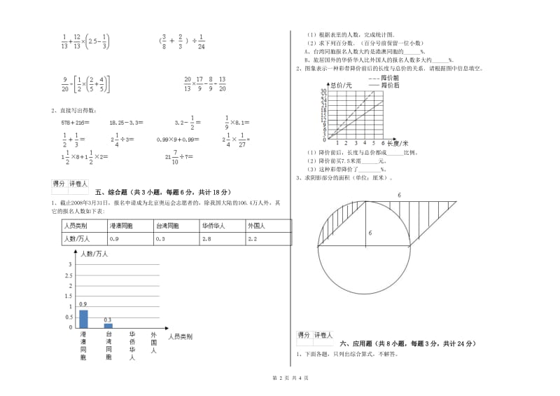 湖南省2020年小升初数学综合检测试题D卷 附解析.doc_第2页