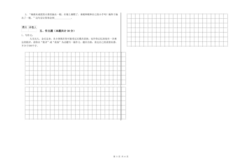 滨州市重点小学小升初语文过关检测试题 附答案.doc_第3页