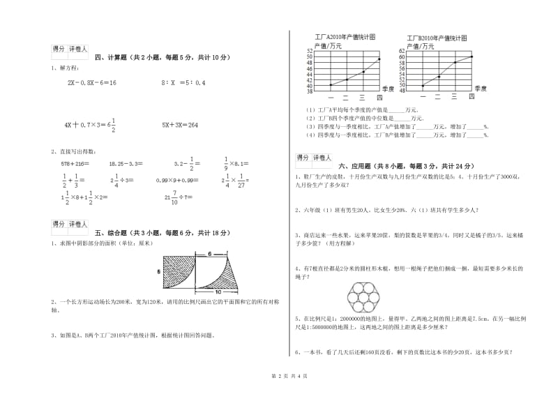 甘肃省2020年小升初数学每周一练试卷D卷 含答案.doc_第2页