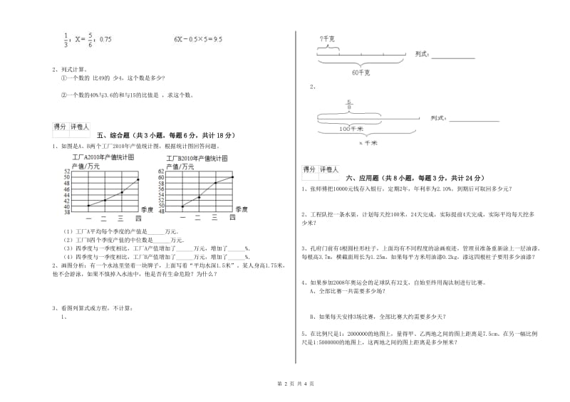 湖北省2019年小升初数学综合检测试题D卷 含答案.doc_第2页